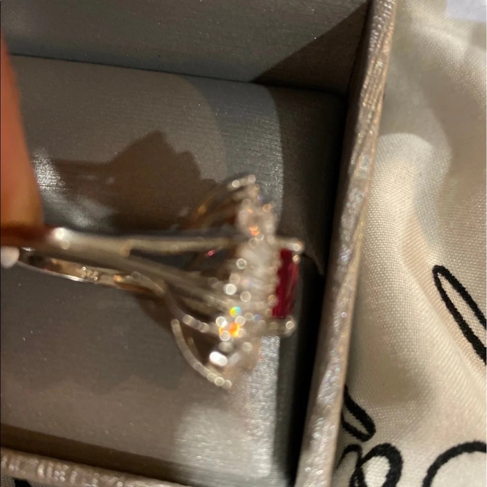 - 925 Lab Created Ruby Ring Size 6.5 - image 3